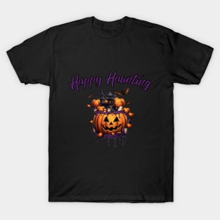 Happy halloween, pumpkin, haunted house T-Shirt